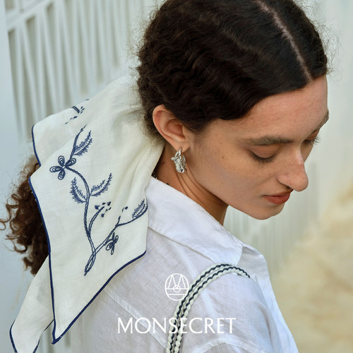 MONSECRET度假风方形大发圈新款