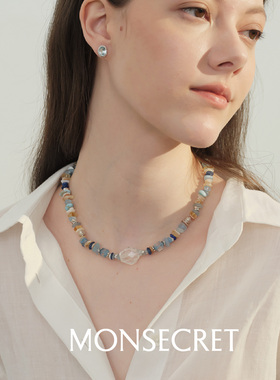 MONSECRET多巴胺海风串珠锁骨链