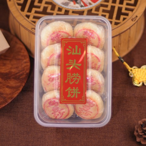汕头朥饼8粒装潮汕特产汕头饼传统糕点零食小吃馋嘴 双豆沙小月饼