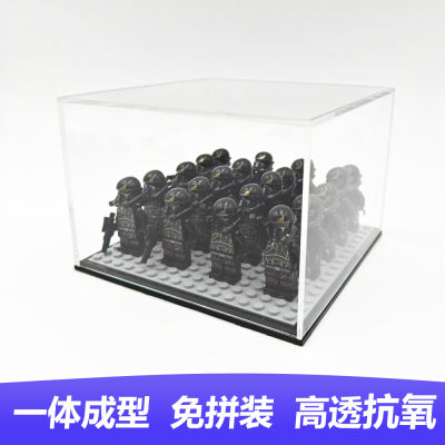 LuckyFigure一体征兵人仔展示盒 S款高透防尘罩 适配1块16*16底板