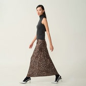 OTHERSTORE 气质豹纹半身裙女丝滑长裙醋酸缎面高级裙子 风情万种