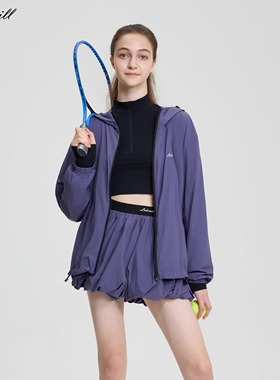Lakewill网球连帽皮肤衣女户外轻薄透气速干高级感运动跑步外套