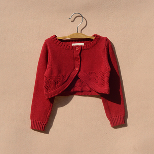 小中大童春秋款短装毛衣披风女童三粒扣针织小披肩搭裙子毛线外套