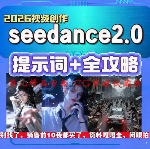 AI短教学提示即2.0词分镜制作梦课程模板教程生图Seedance视频