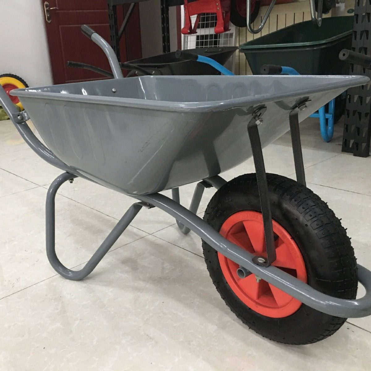 独轮手推车农业家用推沙泥土花园翻斗车工地建筑垃圾搬运车wb4008