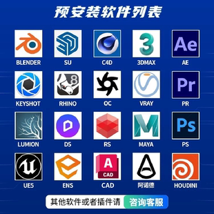 C4D动画OC渲染农场RS云渲染KeyShot远程8卡GPU出租VRayArnold渲染