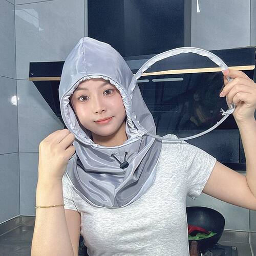 防油烟面罩女款做饭炒菜防油溅厨房帽子防护帽农用打药防尘防飞沫