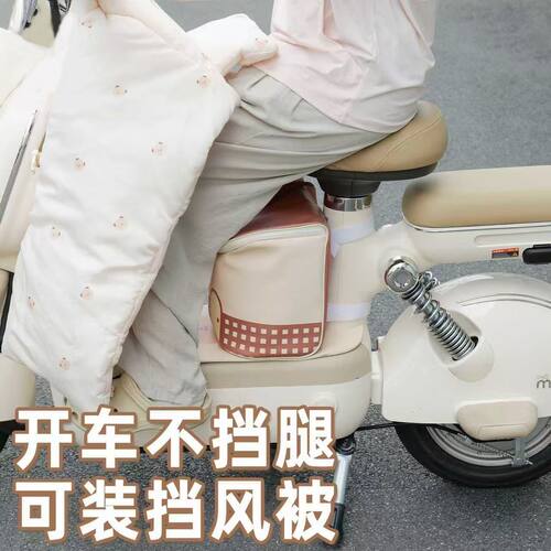 电动车前置座椅收纳袋适用于爱玛元宇宙雅迪莱茵充电器雨衣置物袋