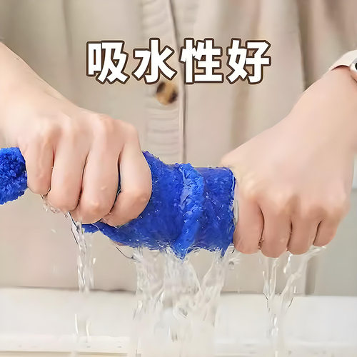 拖把套家用拖扫一体扫把套强多功能抹布头发清理套吸水懒人扫把套