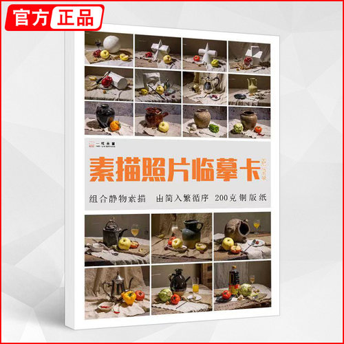 一线临摹卡组合静物素描照片