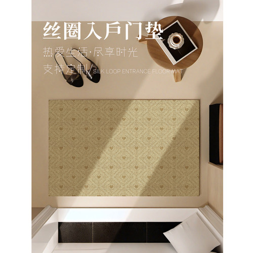 入户门丝圈地垫脚垫门垫高级感自由裁剪加厚门口外专用耐脏地毯