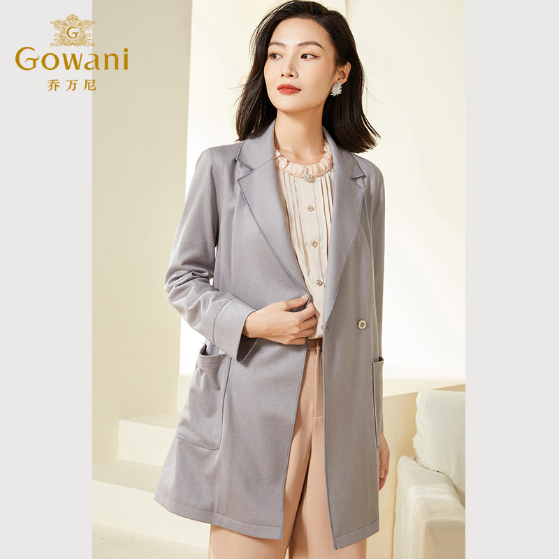 100%绵羊毛 | 乔万尼新款外套女春春款高级感西装领EF3B811