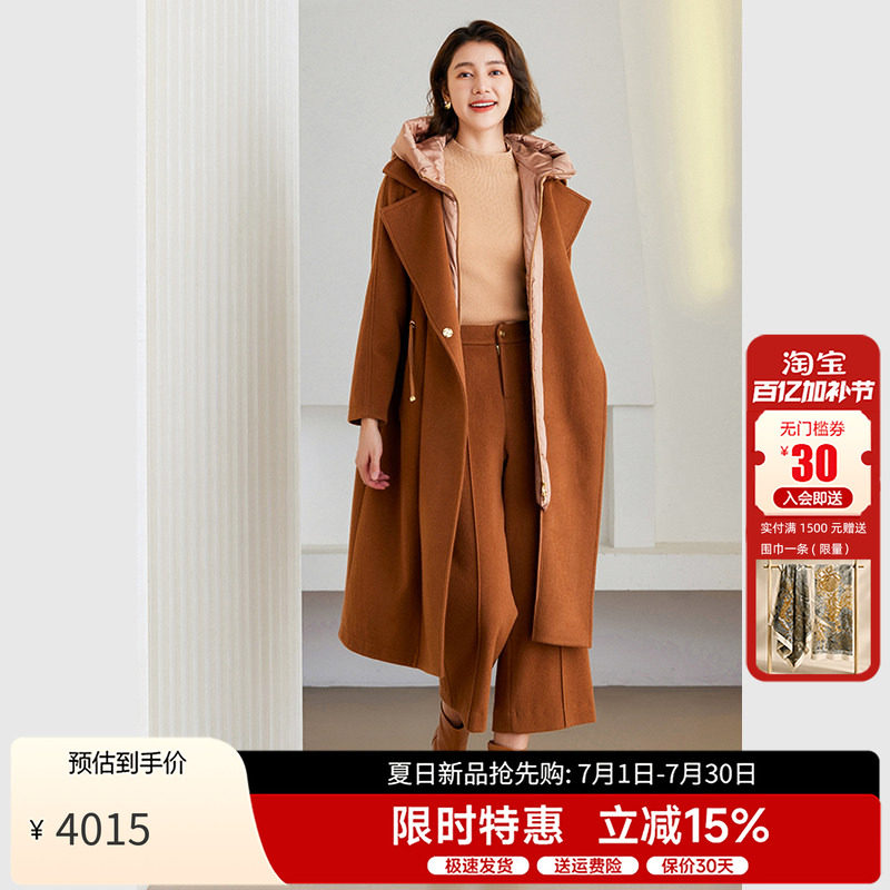 乔万尼绵羊毛中长款大衣毛呢外套