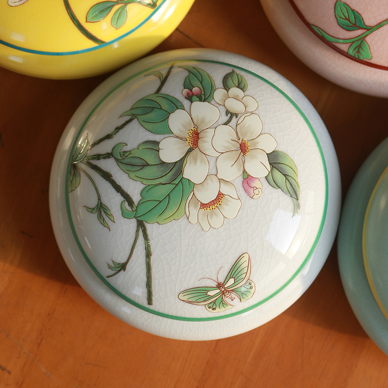 中式牙签盒高档家用个性创意复古棉签盒轻奢牙签筒陶瓷牙线收纳盒