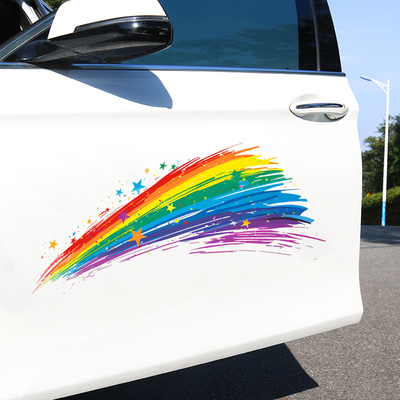 汽车贴纸车身划痕遮盖贴个性灯眉贴纸装饰车门贴轮眉拉花防水车贴