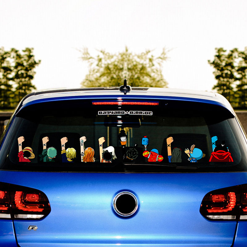 海贼王卡通动漫路飞创意汽车贴纸