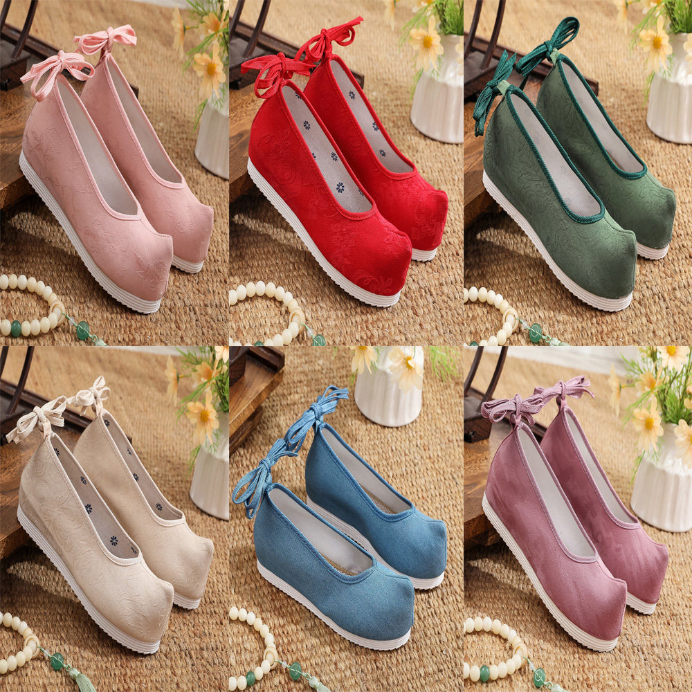 传统老北京手工素面布鞋脚踝绑带透气舒适软底老式百搭汉服舞蹈鞋,女鞋,传统布鞋,淘宝优惠券,粉丝福利购,淘宝优惠卷