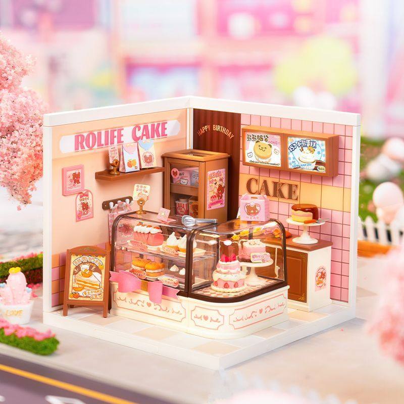 超级世界小屋小熊COCO蛋糕店diy手工小屋女生节日圣诞礼物,玩具/童车/益智/积木/模型,建筑/DIY小屋/拼装模型,淘宝优惠券,粉丝福利购,淘宝优惠卷