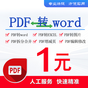 可编辑文档word人工 txt excel pdf图片扫描件转word