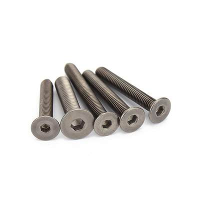 国标TA2纯钛沉头内六角螺丝钛合金螺栓平头内六角螺丝钉M3M4M5M6