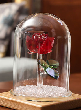 永生花玻璃罩桌面装饰圣诞节礼物