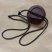 3.8mm粗线绳项链绳女挂脖吊坠绳挂件绳玉石坠玉佩玉绳黑色黑绳子