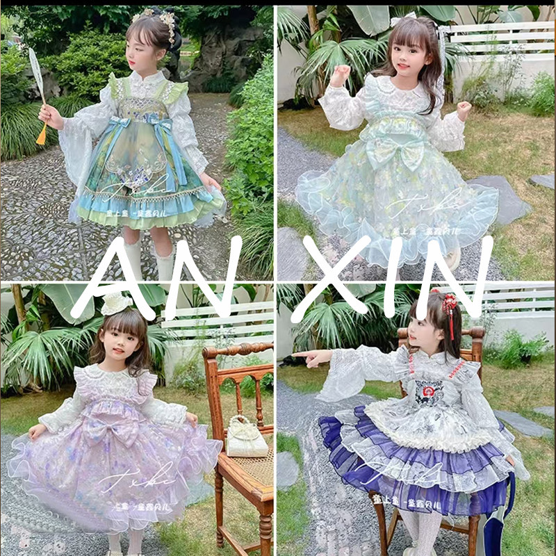【秋季毛衣洛丽塔合集】女童蕾丝加绒加厚蓬蓬纱公主裙生日礼服