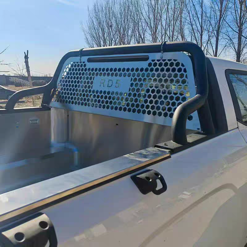 吉利雷达金刚RD5皮卡后窗玻璃加装不锈钢防护网玻璃防撞网保护网