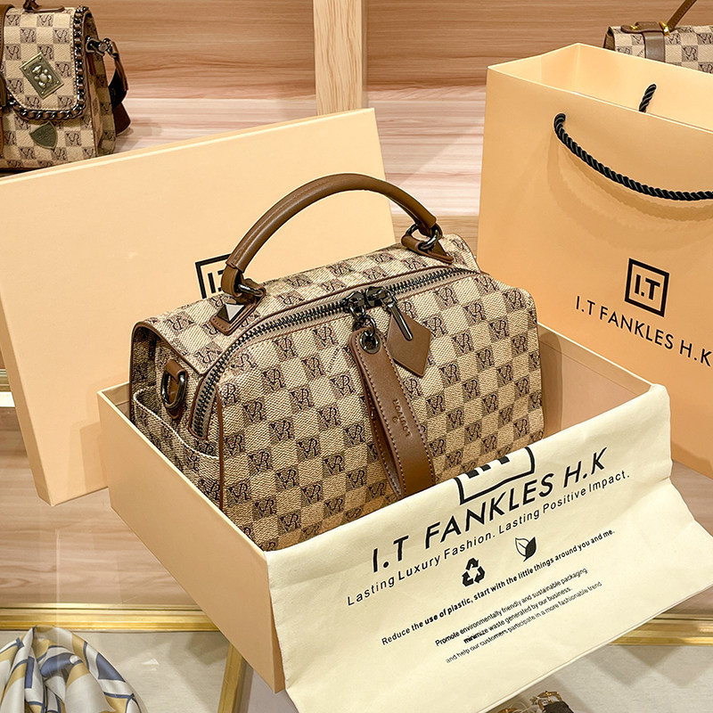 CITEX LV官方旗舰店香港专柜真皮女包复古枕头小包包2025新款春夏