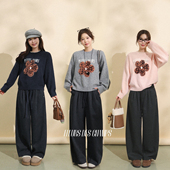 Fleurs 格子裤 des champs豹纹图案毛衣