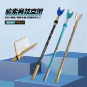 黑坑竞技炮台支架高碳素超轻超硬伸缩鱼竿支架40变80飞磕短节架杆