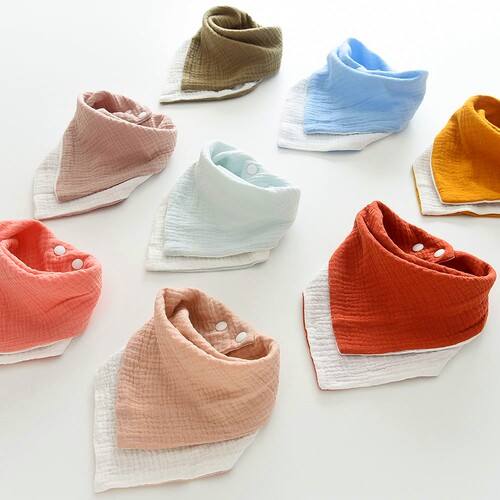 婴儿围巾春秋薄款小方巾口水巾