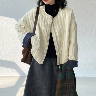 轻薄款棉服外套女秋冬季2025新款百搭棉袄通勤休闲短款夹克棉衣服