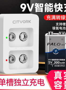 9V电池充电器套装万用表测体温枪仪器表方块形9号伏6f22方块电池