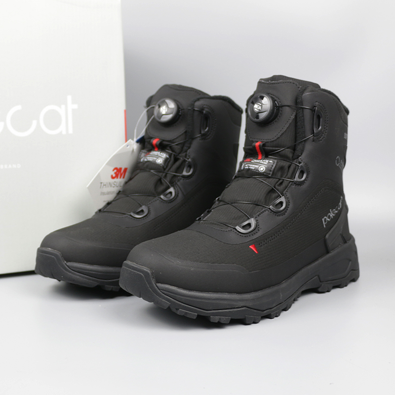 外贸瑞典抗寒零下40度防水冰面止滑加绒男女雪地靴户外登山鞋棉靴