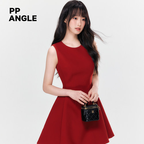PPANGLE法式收腰显瘦连衣裙