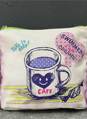 swimmer 花边印花化妆包拉链包