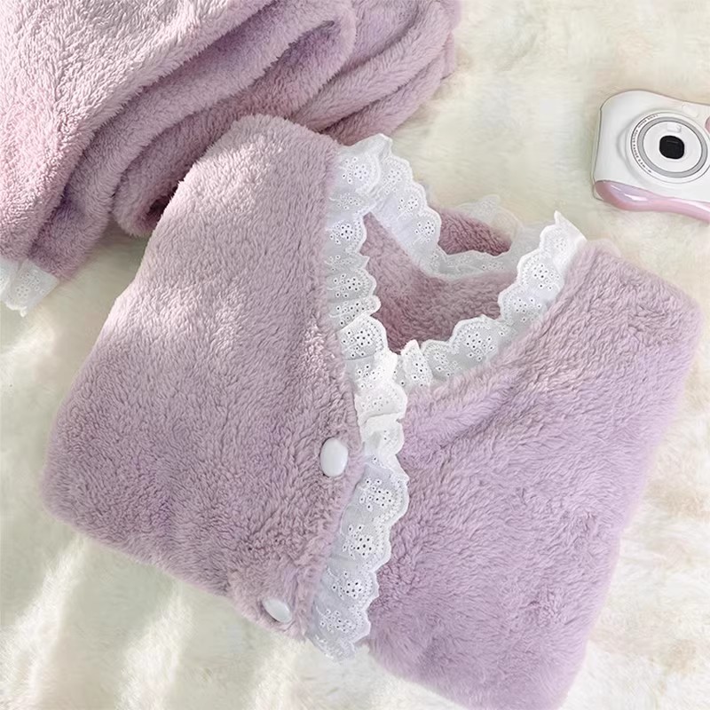 双倍柔软 睡衣女秋冬季加厚加绒珊瑚绒套装2023新款法兰绒家居服