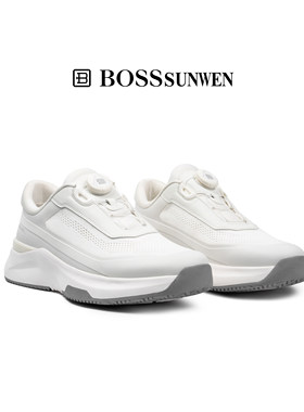 BOSSSUNWEN/博斯·绅威2026夏新款网面透气男士商务休闲鞋增高鞋