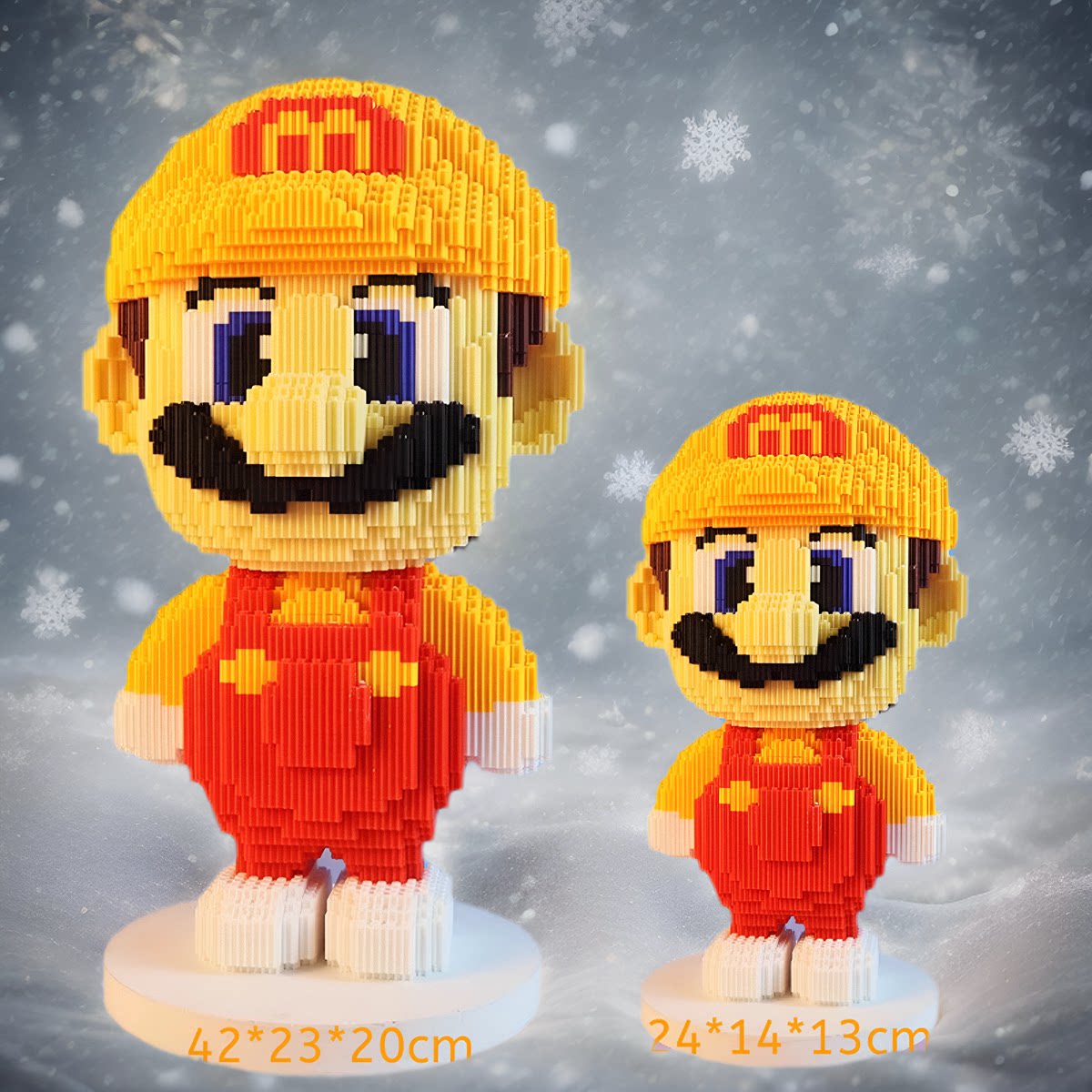 买一送一大号马里奥玛丽小颗粒拼装积木拼图益智玩具男孩礼物摆件