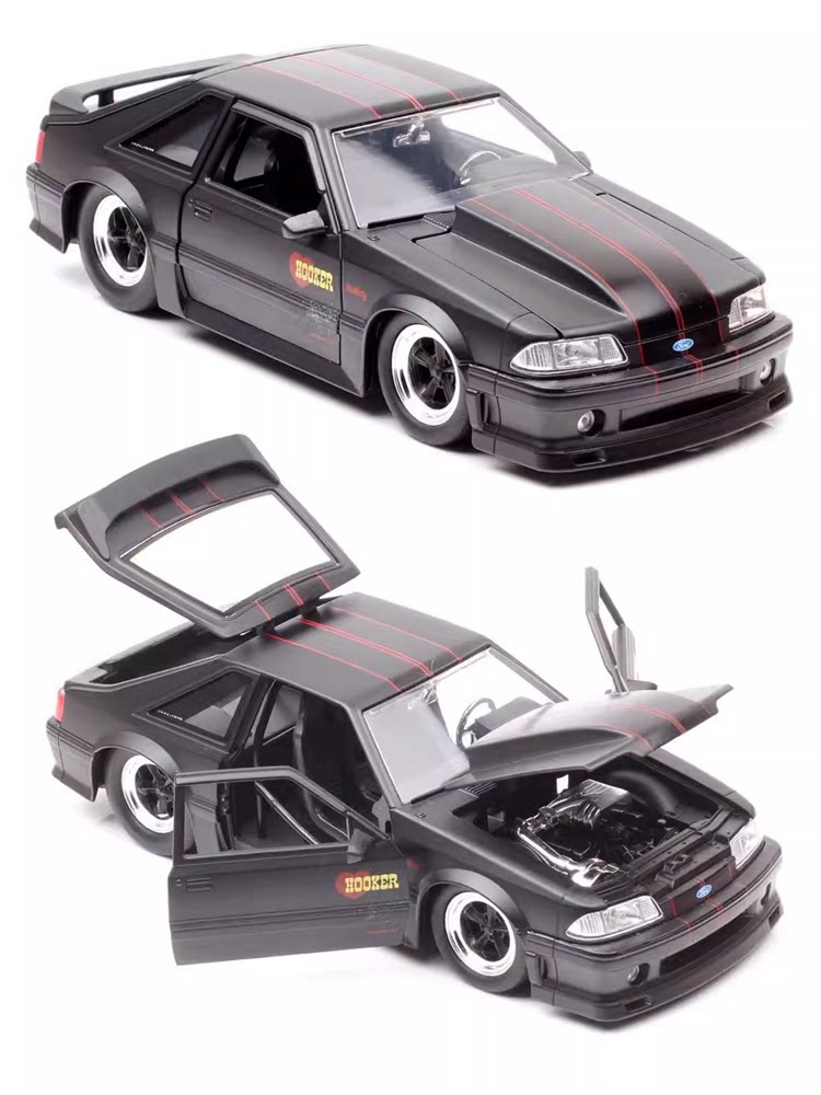 JADA1:24 포드 머스탱 머슬카 1989포드 머스탱 GT용 합금 자동차 모델