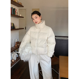 木兰主推 轻盈保暖羽绒服女2024广州十三行秋冬白鸭绒外套 51337U