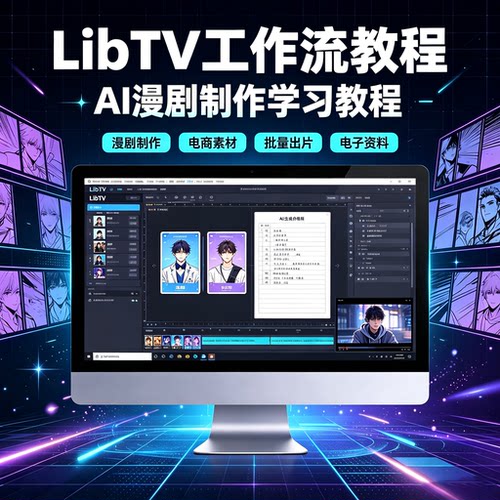 LibTV工作流教程AI漫剧电商生成资料漫剧制作批量出片实操教程
