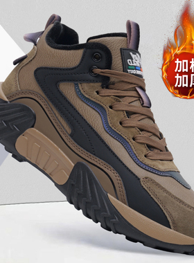 棉鞋2025年冬季新款高帮男士加绒保暖休闲运动鞋舒适透气百搭男鞋