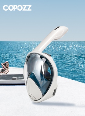 COPOZZ浮潜三宝面罩全脸潜水镜面镜全干式呼吸管儿童成人游泳装备