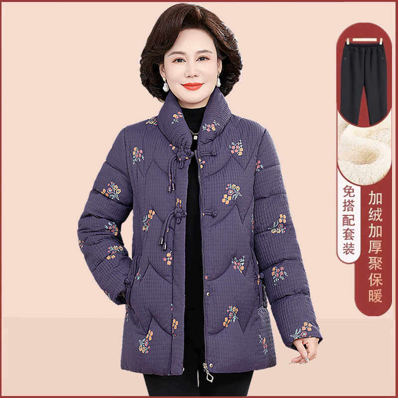 中老年妈妈冬装羽绒棉服