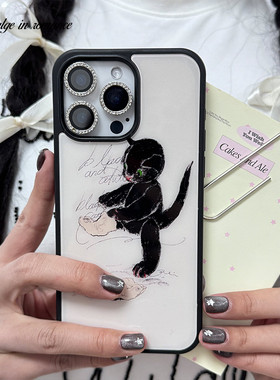 爱神丘比特复古小天使可爱适用苹果手机壳iPhone12/131415promax黑边全包手机壳