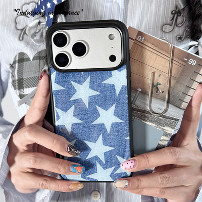 简约牛仔星星潮流手机壳