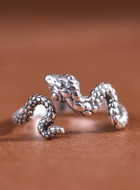 个性银蛇灵蛇S925银个性复古女款