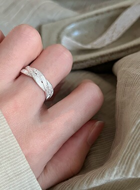 简约条纹几何线条戒指女时尚百搭个性小清新开口指环网红食指戒潮